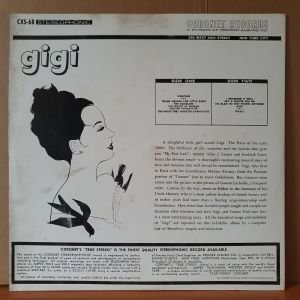 MUSIC AND SONGS FROM LERNER AND LOEWE'S GIGI (1958) - LP 2.EL PLAK