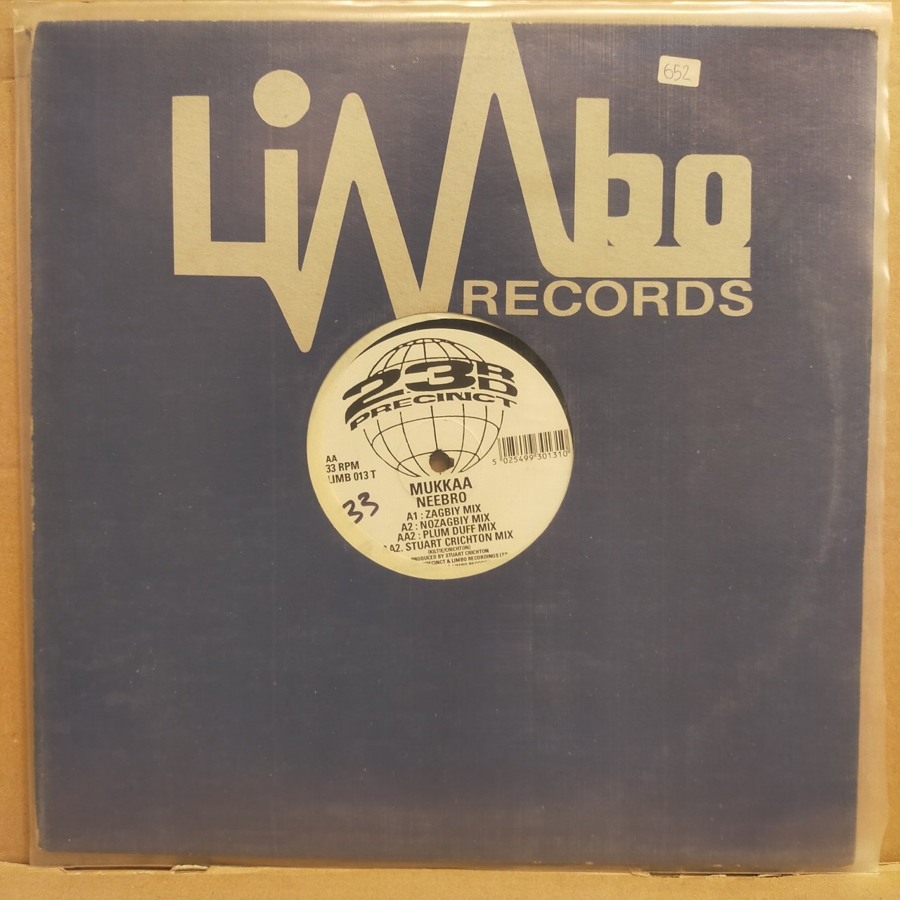 MUKKAA – NEEBRO (1993) - 12'' 33RPM MAXI SINGLE HOUSE / TRANCE 2.EL PLAK