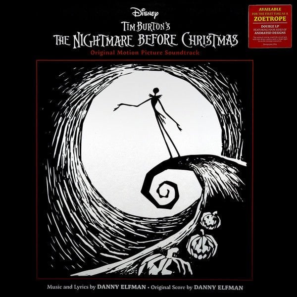 TIM BURTON'S NIGHTMARE BEFORE CHRISTMAS - SOUNDTRACK (1993) / MUSIC BY DANNY ELFMAN - ZOETROPE 2LP 2024 SIFIR PLAK