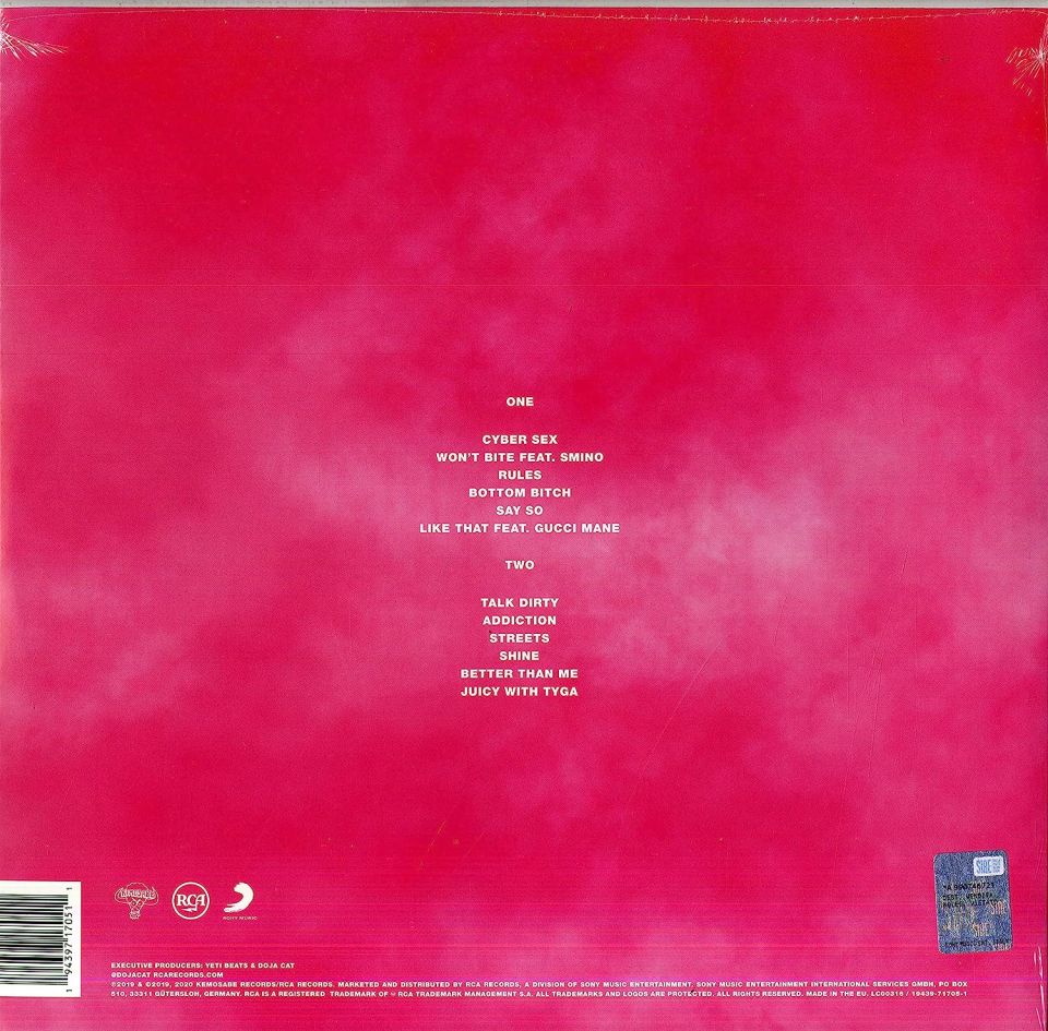 DOJA CAT - HOT PINK (2019) - LP PINK COLOURED SIFIR PLAK