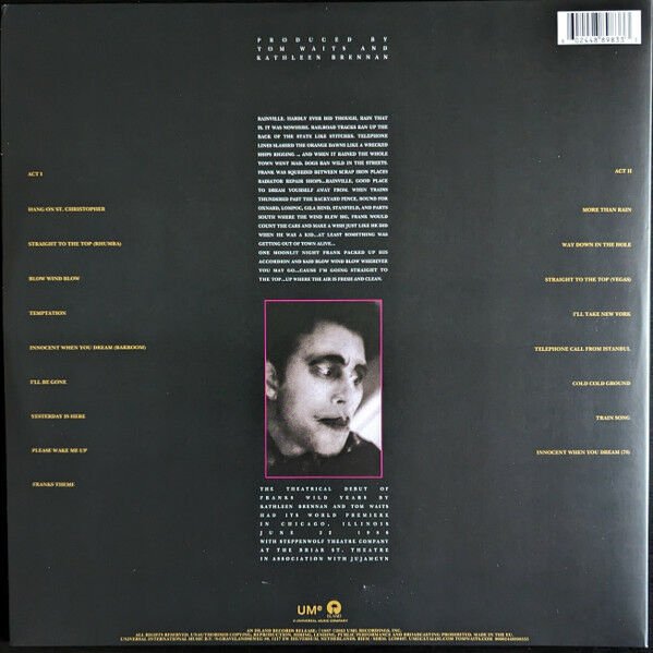 TOM WAITS - FRANKS WILD YEARS (1987) - LP 180GR 2023 EDITION SIFIR PLAK