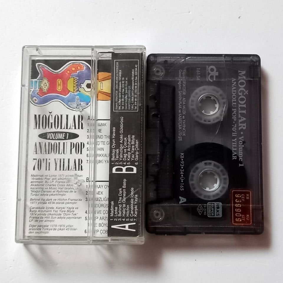 MOĞOLLAR - VOLUME 1 ANADOLU POP 70\'Lİ YILLAR (1993) - KASET  2.EL