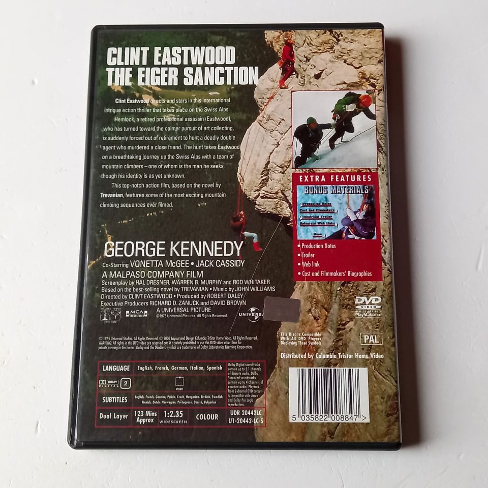 THE EIGER SANCTION - CLINT EASTWOOD, GEORGE KENNEDY - YÖN.: CLINT EASTWOOD - DVD 2.EL