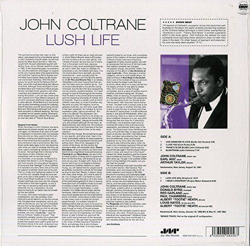 JOHN COLTRANE - LUSH LIFE (1961) - LP 180GR 2009 EDITION YENİ BASIM SIFIR PLAK