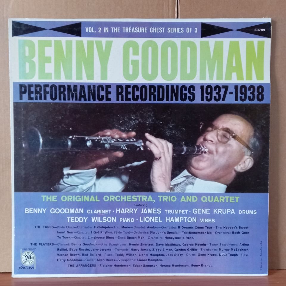 BENNY GOODMAN – PERFORMANCE RECORDINGS 1937-1938 VOLUME 2 (1959) - LP 2. EL PLAK