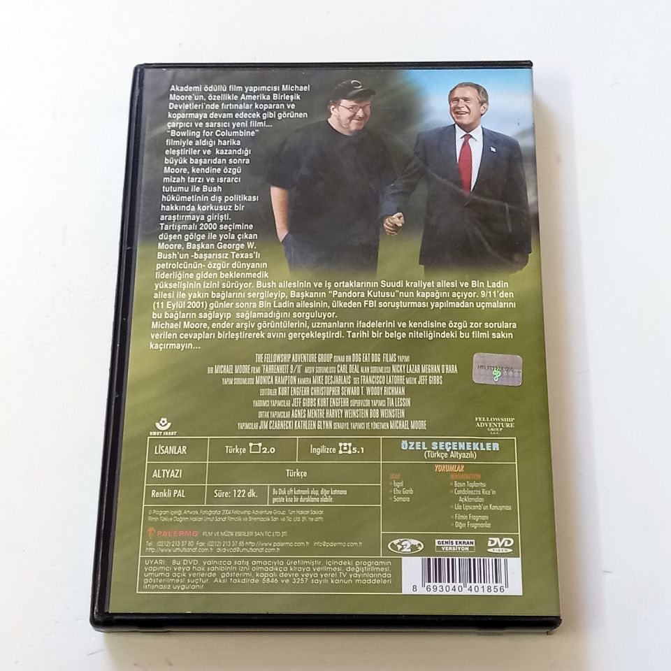 FAHRENHEIT 9/11 - YÖN.: MICHAEL MOORE - DVD 2.EL