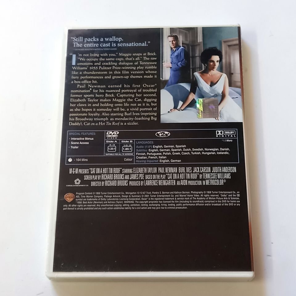 CAT ON A HOT TIN ROOF - ELIZABETH TAYLOR, PAUL NEWMAN - DVD 2. EL