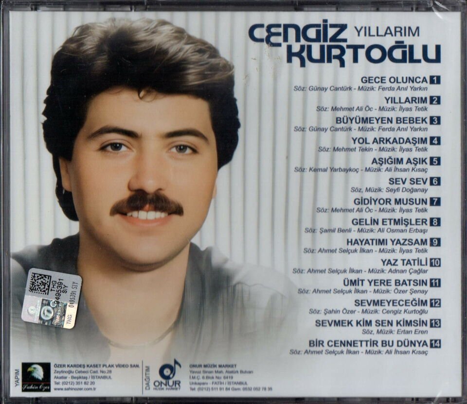 CENGİZ KURTOĞLU - YILLARIM (1987) - CD 2023 BASIM AMBALAJINDA SIFIR