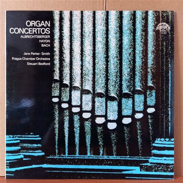 ORGAN CONCERTOS / ALBRECHTSBERGER, HAYDN, BACH - JANE PARKER-SMITH, PRAGUE CHAMBER ORCHESTRA, STEUART BEDFORD - LP 2.EL PLAK