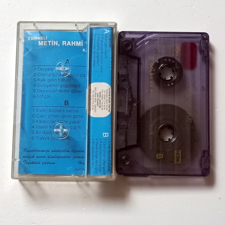 EDİRNELİ METİN, RAHMİ YANYACI KARDEŞLER 2 - DERYALAR (1995) - KASET 2.EL