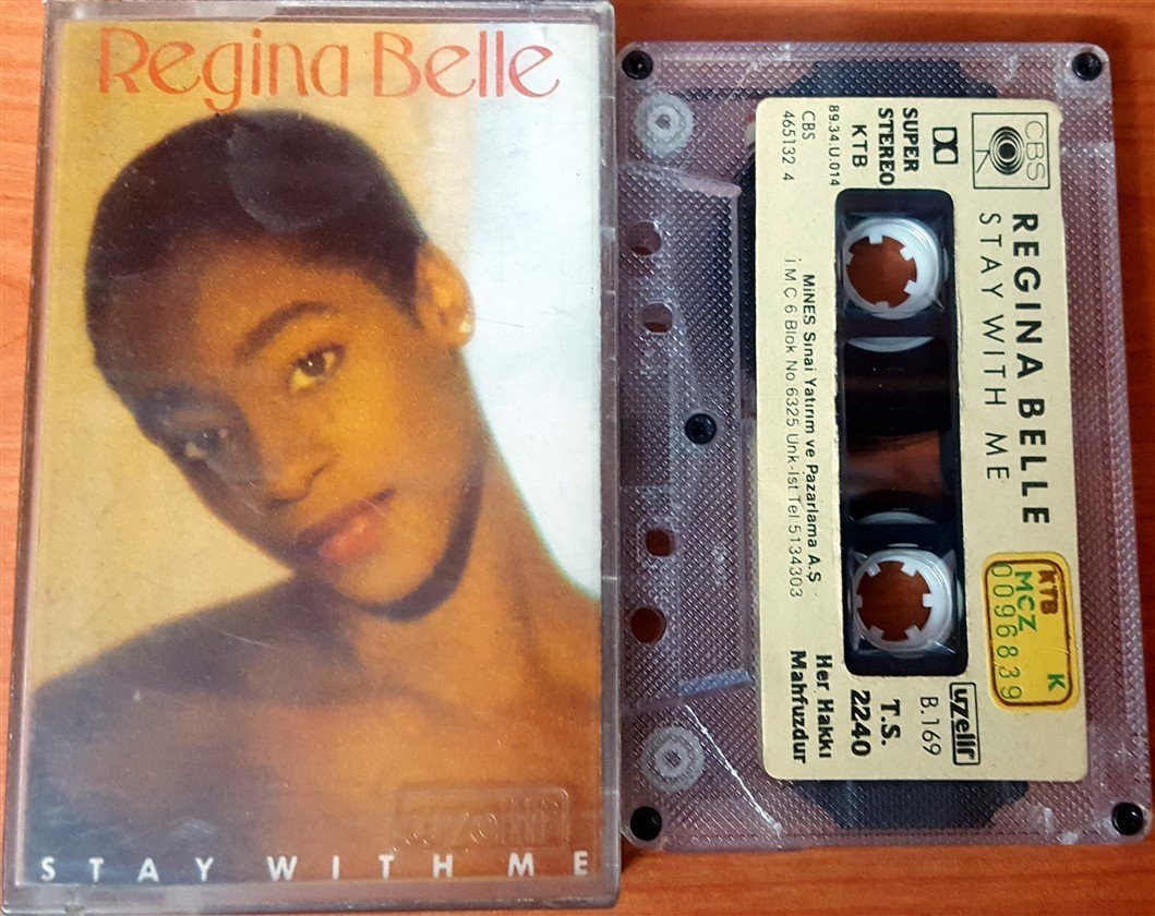 REGINA BELLE - STAY WITH ME (1989) UZELLI CASSETTE MADE IN TURKEY ''USED'' PAPER LABEL
