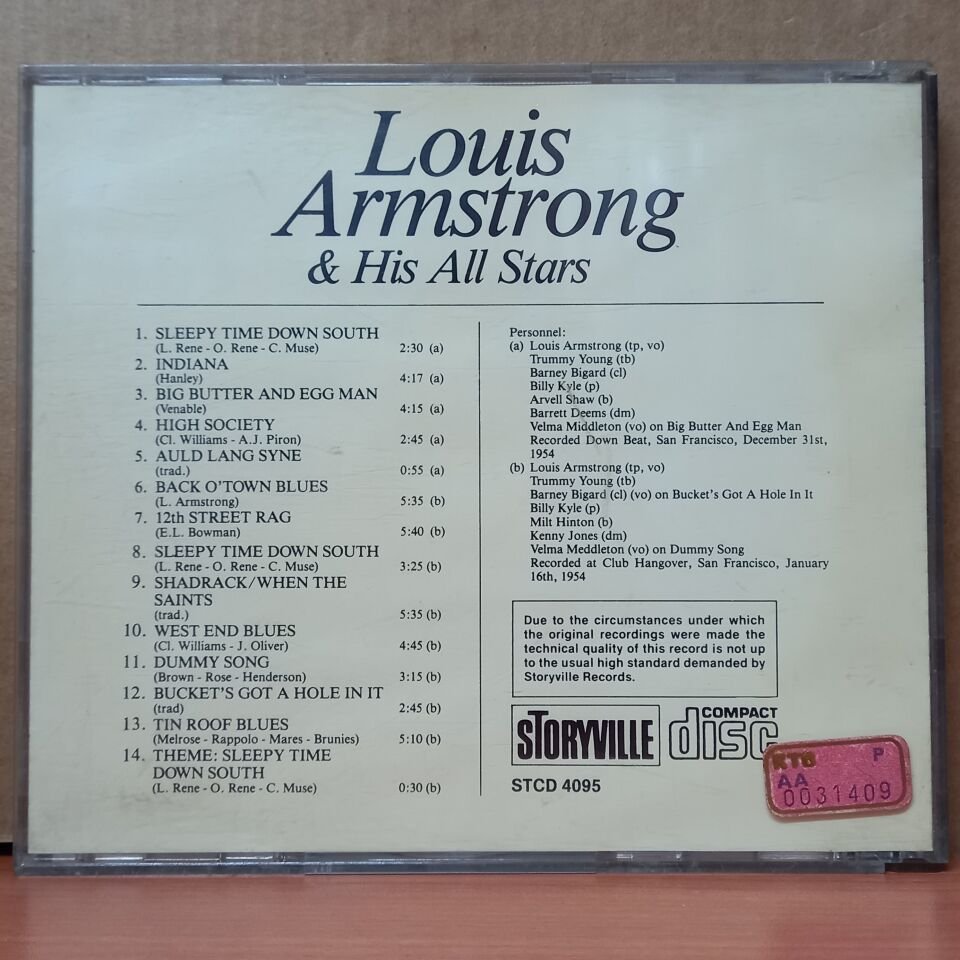LOUIS ARMSTRONG – LOUIS ARMSTRONG & HIS ALL STARS (1987) - CD 2.EL