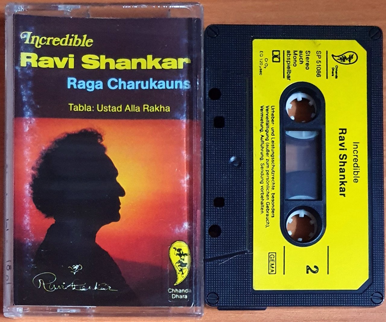 RAVI SHANKAR - RAGA CHARUKAUNS - KASET MADE IN GERMANY 2.EL
