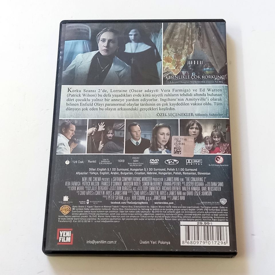KORKU SEANSI 2 - THE CONJURING 2 - VERA FARMIGA, PATRICK WILSON - DVD 2. EL