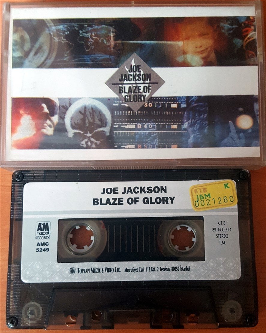 JOE JACKSON - BLAZE OF GLORY (1989) TOPKAPI CASSETTE MADE IN TURKEY ''USED''