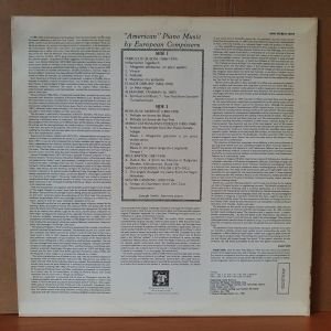 ''AMERICAN'' PIANO MUSIC BY EUROPEAN COMPOSERS / JOSEPH SMITH (1984) - LP 2.EL PLAK