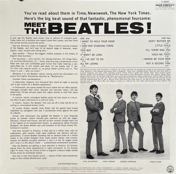 THE BEATLES - MEET THE BEATLES (1964) - LP 180GR 2024 OPAQUE BLUE COLOURED EDITION SIFIR PLAK