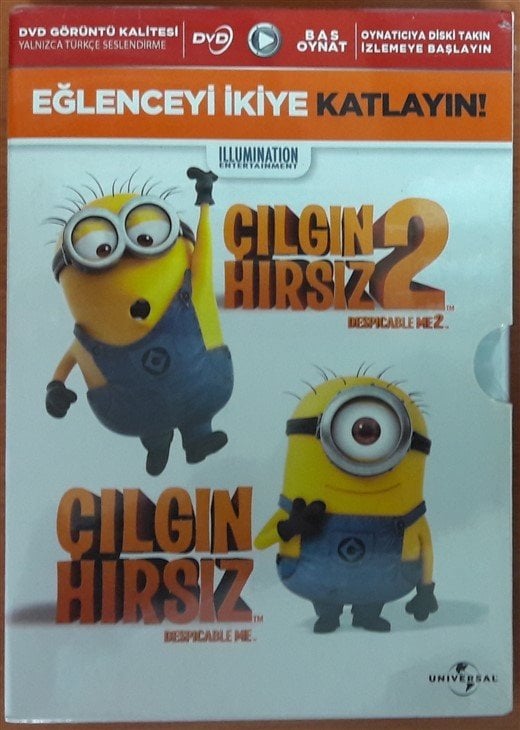 ÇILGIN HIRSIZ 1-2 - DESPICABLE ME 1-2 - BAS OYNAT DVD SIFIR