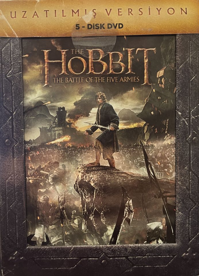 HOBBIT BEŞ ORDUNUN SAVAŞI - THE HOBBIT THE BATTLE OF THE FIVE ARMIES - IAN McKELLEN - MARTIN FREEMAN - PETER JACKSON - 5 DVD EXTENDED EDITION - UZATILMIŞ VERSİYON  2.EL