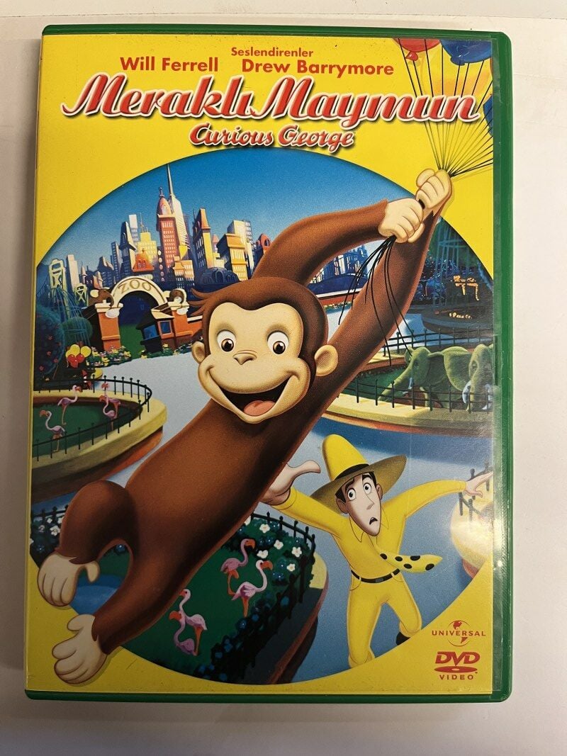 CURIOUS GEORGE - MERAKLI MAYMUN - WILL FERRELL - DREW BARRYMORE - ANİMASYON - DVD 2.EL