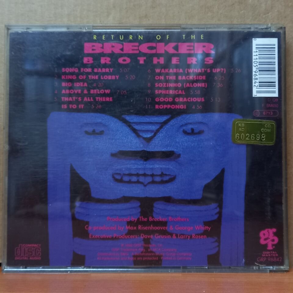 THE BRECKER BROTHERS – RETURN OF THE BRECKER BROTHERS (1992) - CD 2.EL