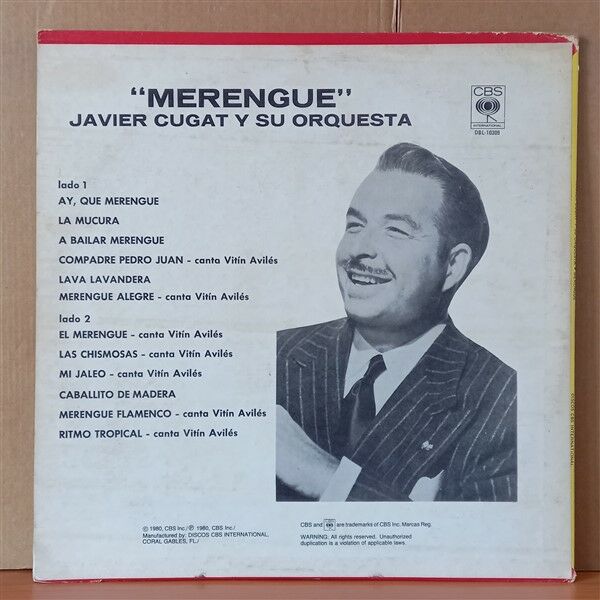 XAVIER CUGAT AND HIS ORCHESTRA – MERENGUE! BY CUGAT! (1980) - LP 2.EL PLAK