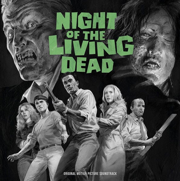 NIGHT OF THE LIVING DEAD SOUNDTRACK  (2024) - BLACK & WHITE HAND POURED COLORED 2LP SIFIR PLAK