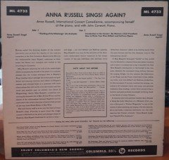 ANNA RUSSELL SINGS! AGAIN? - PLAK 2.EL