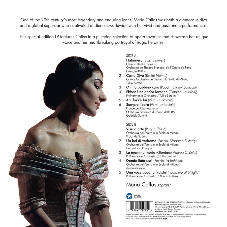 MARIA CALLAS - REMASTERED (2014) - LP COMPILATION 180GR SIFIR PLAK
