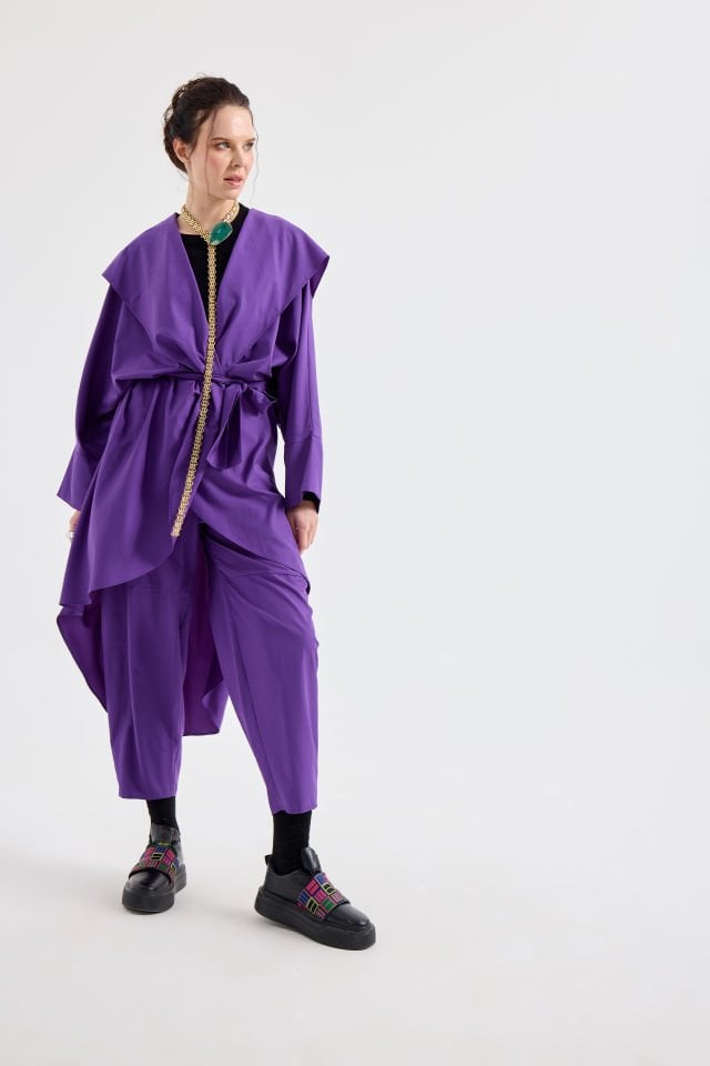 PARAŞÜT KUMAŞ KAP ŞALVAR PANTALON TAKIM 44