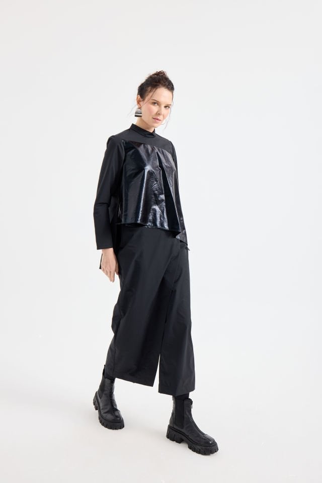 KAPAKLI PANTALON BLUZ TAKIM 42 - SİYAH
