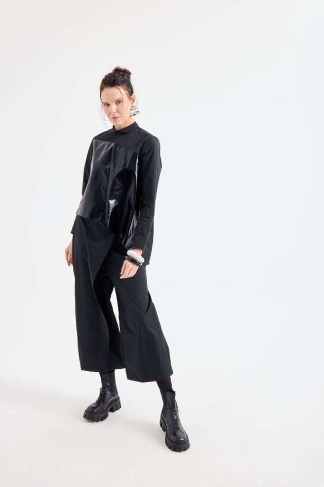 KAPAKLI PANTALON BLUZ TAKIM 42 - SİYAH