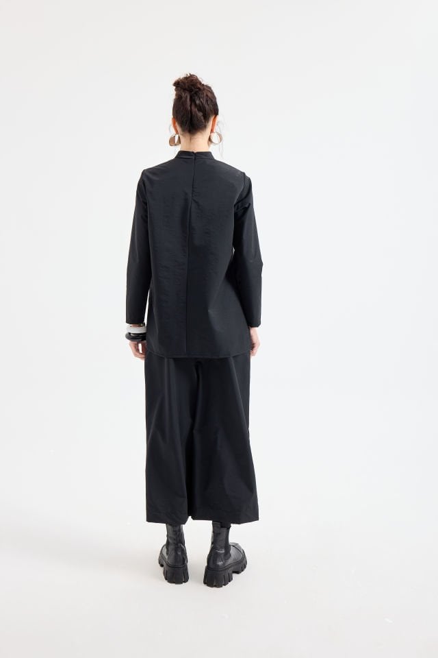 KAPAKLI PANTALON BLUZ TAKIM 42 - SİYAH
