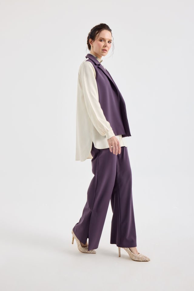 YELEK GÖRÜNÜMLÜ BLUZ PANTALON TAKIM 38