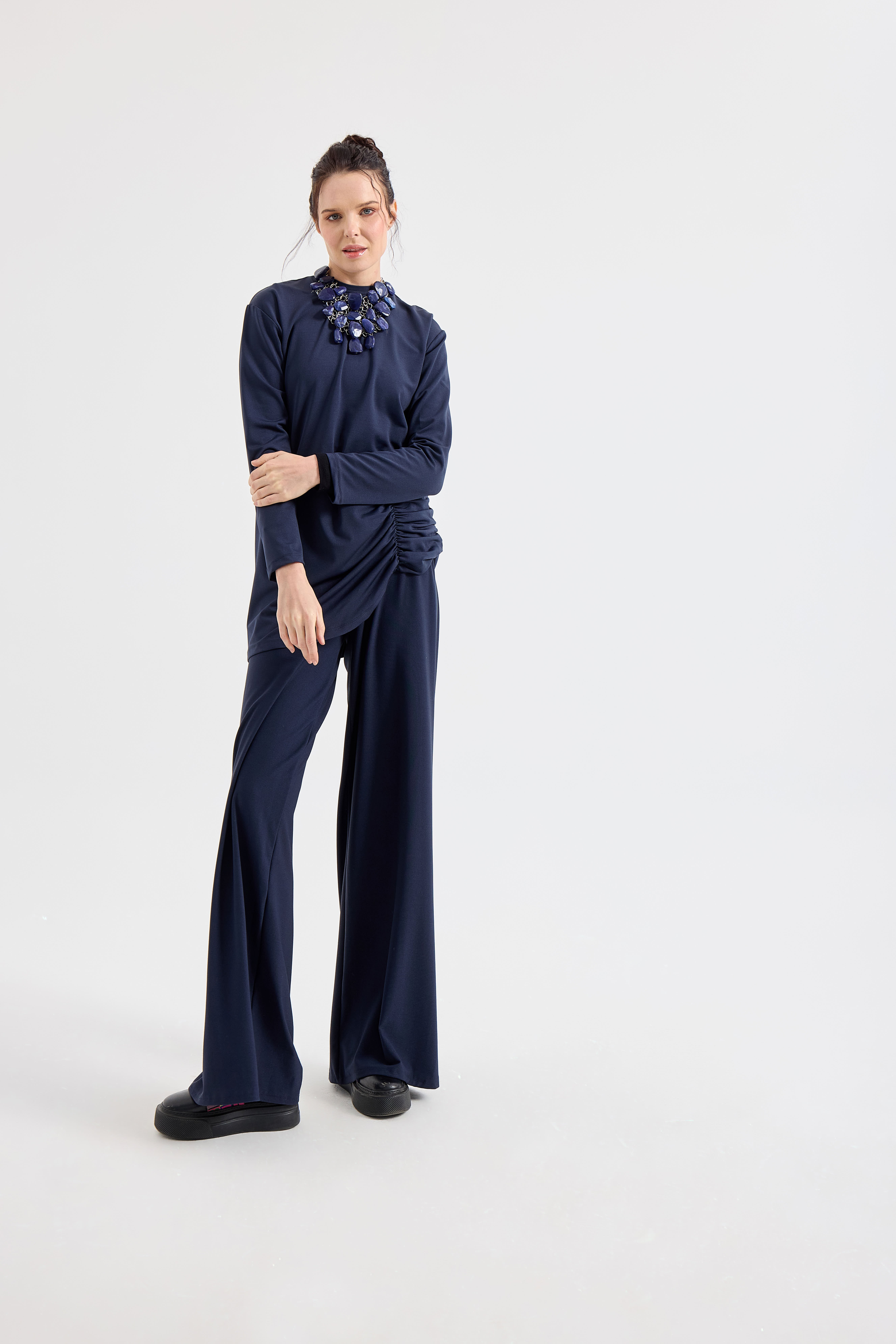 BÜZGÜLÜ TUNİK SALAŞ PANTALON TAKIM M