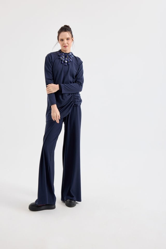 BÜZGÜLÜ TUNİK SALAŞ PANTALON TAKIM M