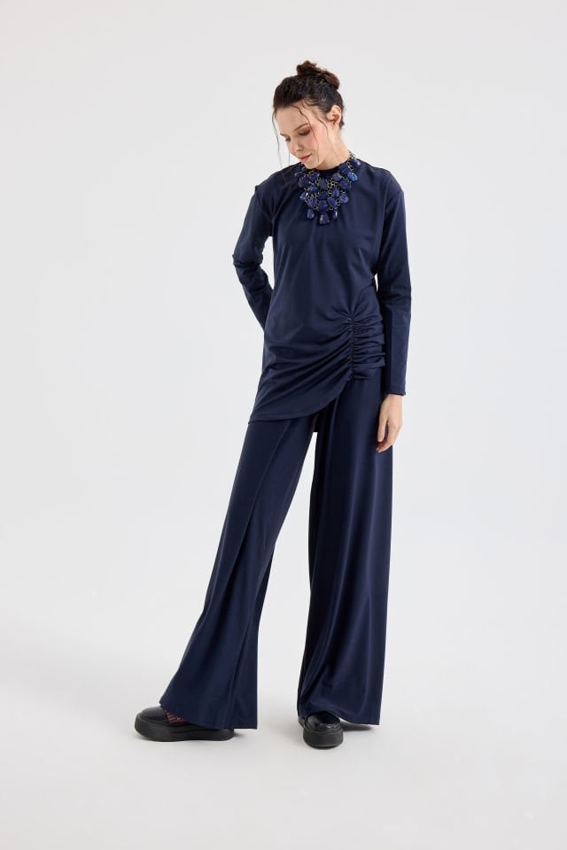 BÜZGÜLÜ TUNİK SALAŞ PANTALON TAKIM M