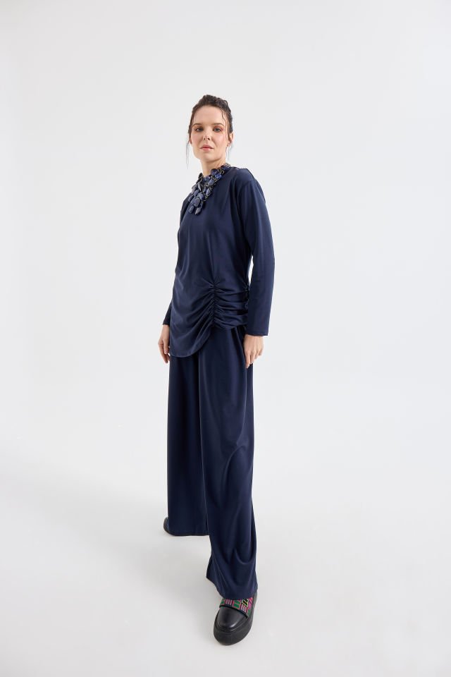 BÜZGÜLÜ TUNİK SALAŞ PANTALON TAKIM M
