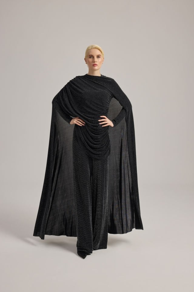 DRAPE DETAYLI TUNİK PANTALON TAKIM 44
