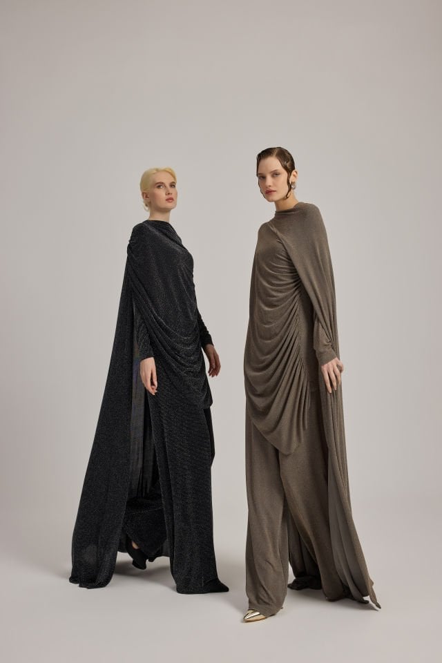 DRAPE DETAYLI TUNİK PANTALON TAKIM 44