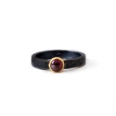 Vega Serisi Garnet Doğaltaşlı Gümüş Yüzük