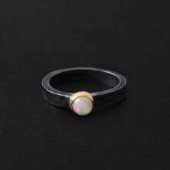 Vega Serisi Opal Doğaltaşlı Gümüş Yüzük