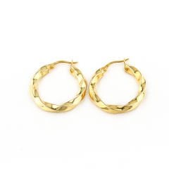 Burgu Model Gold Halka Küpe