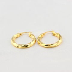 Burgu Model Gold Halka Küpe