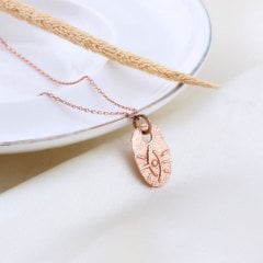 Minimal Göz Gümüş Kolye