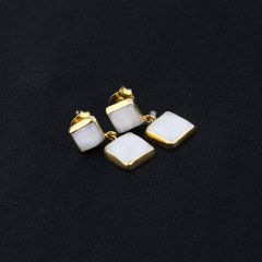 Aytaşı Doğaltaşlı Minimal Gümüş Küpe