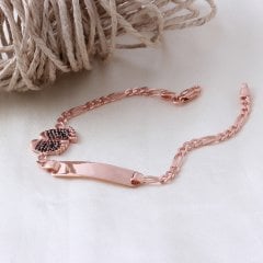 Gümüş Çocuk Künyesi Rose