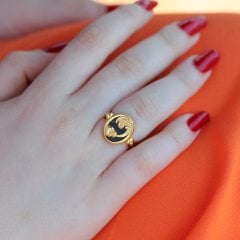 Zodiac Serisi Kova Burcu Gümüş Yüzük