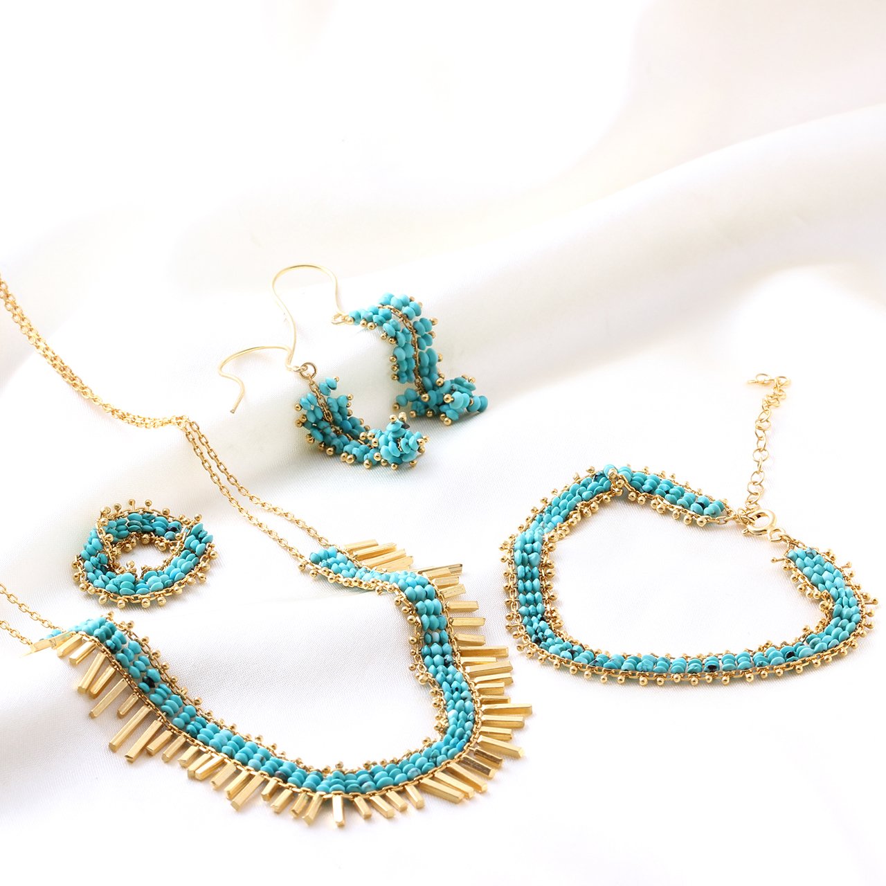 Hawaii Firuze Doğaltaşlı Set