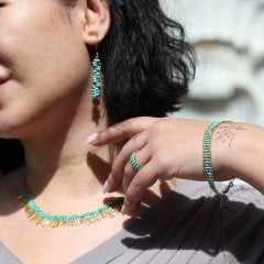 Hawaii Firuze Doğaltaşlı Set